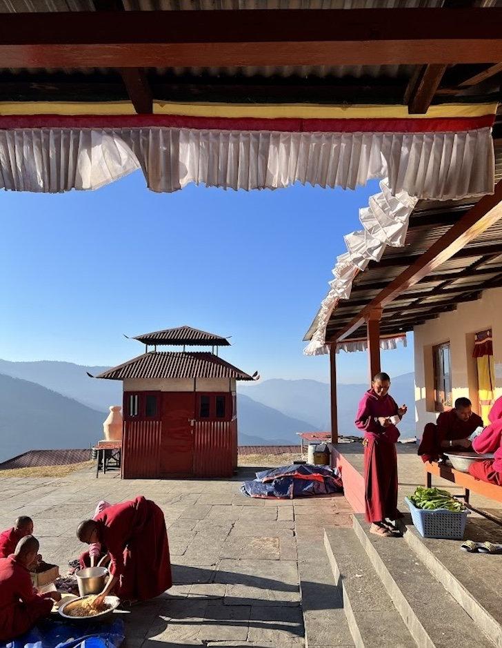 Nunnery in mountains of Nepal